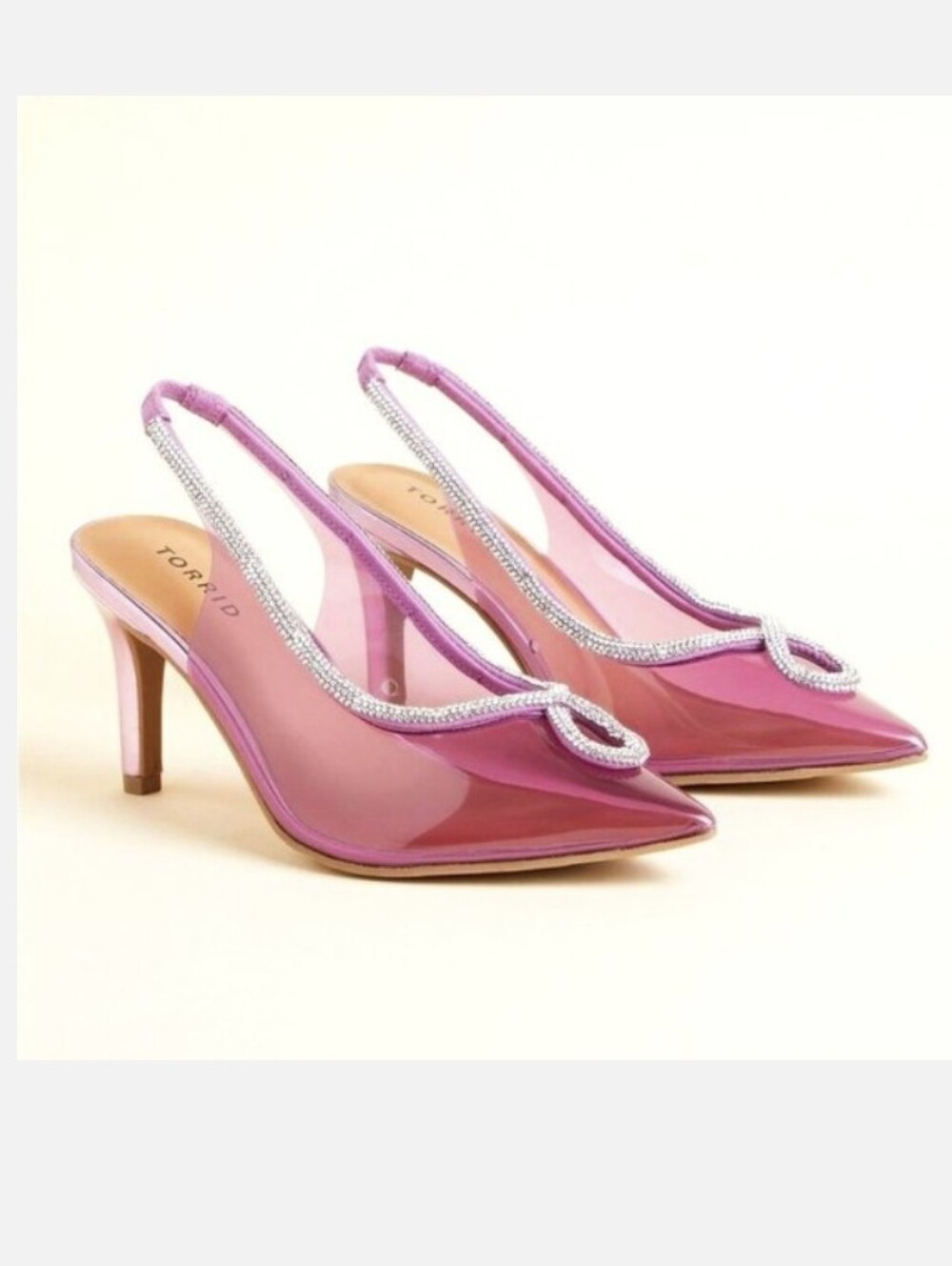 ❤️NWT TORRID SHOES - SLINGBACK RHINESTONE PRINCESS HEEL WIDE WIDTH